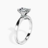 Platinum Ember Secret Halo Lab Diamond Ring standing product image one