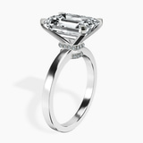 Platinum Ember Secret Halo Lab Diamond Ring standing product image one