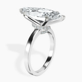 Platinum Ember Secret Halo Lab Diamond Ring standing product image one