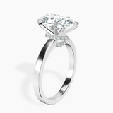 Platinum Ember Secret Halo Lab Diamond Ring standing product image one