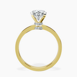 10kt Yellow Gold Ember Secret Halo Lab Diamond Ring side right image one