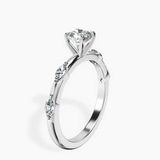 Platinum Sheryl Marquise Side Stone Lab Diamond Ring standing product image one