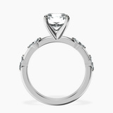 Platinum Sheryl Marquise Side Stone Lab Diamond Ring side right image one
