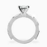 Platinum Gizele Tapered Side Stone Lab Diamond Ring side right image one