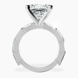 10kt White Gold Gizele Tapered Side Stone Lab Diamond Ring side right image one