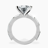 10kt White Gold Gizele Tapered Side Stone Lab Diamond Ring side right image one