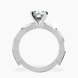 9ct White Gold Gizele Tapered Side Stone Lab Diamond Ring side right image one