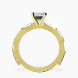 14kt Yellow Gold Gizele Tapered Side Stone Lab Diamond Ring side right image one