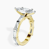 18kt Yellow Gold Gizele Tapered Side Stone Lab Diamond Ring standing product image one