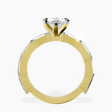 18kt Yellow Gold Gizele Tapered Side Stone Lab Diamond Ring side right image one