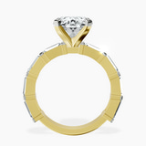 10kt Yellow Gold Gizele Tapered Side Stone Lab Diamond Ring side right image one