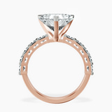 14kt Rose Gold Keziah Side Stone Princess Lab Diamond Ring side right image one