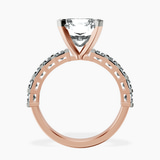 14kt Rose Gold Keziah Side Stone Princess Lab Diamond Ring side right image one