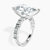 14kt White Gold Keziah Side Stone Princess Lab Diamond Ring standing product image one