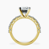 10kt Yellow Gold Keziah Side Stone Princess Lab Diamond Ring side right image one