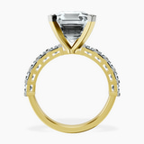 10kt Yellow Gold Keziah Side Stone Princess Lab Diamond Ring side right image one