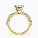 18kt Yellow Gold Keziah Side Stone Princess Lab Diamond Ring side right image one