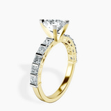 14kt Yellow Gold Keziah Side Stone Princess Lab Diamond Ring standing product image one