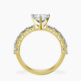 14kt Yellow Gold Keziah Side Stone Princess Lab Diamond Ring side right image one