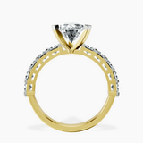 18kt Yellow Gold Keziah Side Stone Princess Lab Diamond Ring side right image one