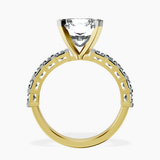 14kt Yellow Gold Keziah Side Stone Princess Lab Diamond Ring side right image one