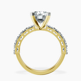 14kt Yellow Gold Keziah Side Stone Princess Lab Diamond Ring side right image one