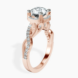 18kt Rose Gold Astoré Channel Glided Lab Diamond Ring standing product image one