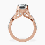 18kt Rose Gold Astoré Channel Glided Lab Diamond Ring side right image one