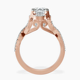 9ct Rose Gold Astoré Channel Glided Lab Diamond Ring side right image one