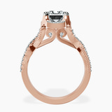 18kt Rose Gold Astoré Channel Glided Lab Diamond Ring side right image one