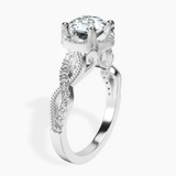 10kt White Gold Astoré Channel Glided Lab Diamond Ring standing product image one