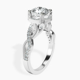 14ct White Gold Astoré Channel Glided Lab Diamond Ring standing product image one