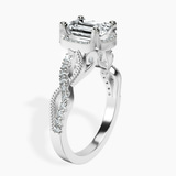 18kt White Gold Astoré Channel Glided Lab Diamond Ring standing product image one