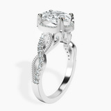 18ct White Gold Astoré Channel Glided Lab Diamond Ring standing product image one