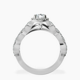 14kt White Gold Imperiella Halo Celtic Knot Lab Diamond Ring side right image one