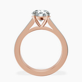 14kt Rose Gold Irene Side Stone Lab Diamond Ring side right image one