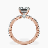 14kt Rose Gold Enchanted Bliss Side Stone Lab Diamond Ring side right image one
