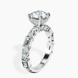 14ct White Gold Enchanted Bliss Side Stone Lab Diamond Ring standing product image one