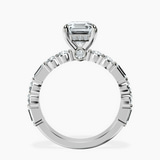 14ct White Gold Enchanted Bliss Side Stone Lab Diamond Ring side right image one