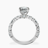 10ct White Gold Enchanted Bliss Side Stone Lab Diamond Ring side right image one