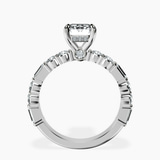 18kt White Gold Enchanted Bliss Side Stone Lab Diamond Ring side right image one