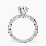 10ct White Gold Enchanted Bliss Side Stone Lab Diamond Ring side right image one