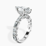 9ct White Gold Enchanted Bliss Side Stone Lab Diamond Ring standing product image one