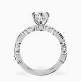 9ct White Gold Enchanted Bliss Side Stone Lab Diamond Ring side right image one