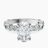 10kt White Gold Enchanted Bliss Side Stone Lab Diamond Ring front image