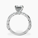 Platinum Enchanted Bliss Side Stone Lab Diamond Ring side right image one