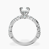 10kt White Gold Enchanted Bliss Side Stone Lab Diamond Ring side right image one