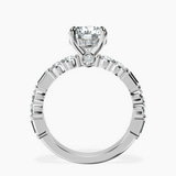 14ct White Gold Enchanted Bliss Side Stone Lab Diamond Ring side right image one