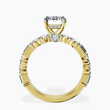 10kt Yellow Gold Enchanted Bliss Side Stone Lab Diamond Ring side right image one