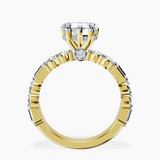 10ct Yellow Gold Enchanted Bliss Side Stone Lab Diamond Ring side right image one
